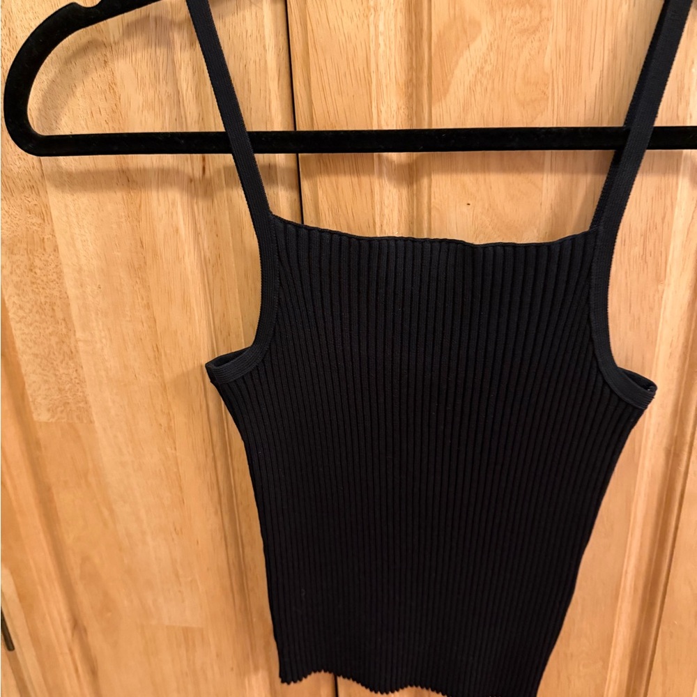 GAP Black Ribbed Tank Top